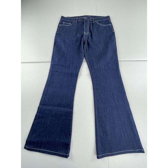 Blue Delta Denim Jeans Size 32X30 Natural Indigo White Stitching Custom Bespoke - Picture 1 of 13